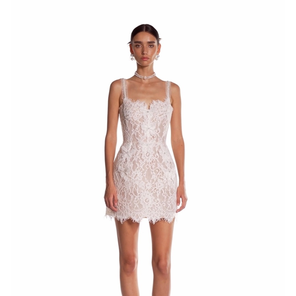 🆕 BRONX & BANCO 🧿 NWOT Colette Blanc Lace Mini Dress, White,  Sz S / US 4